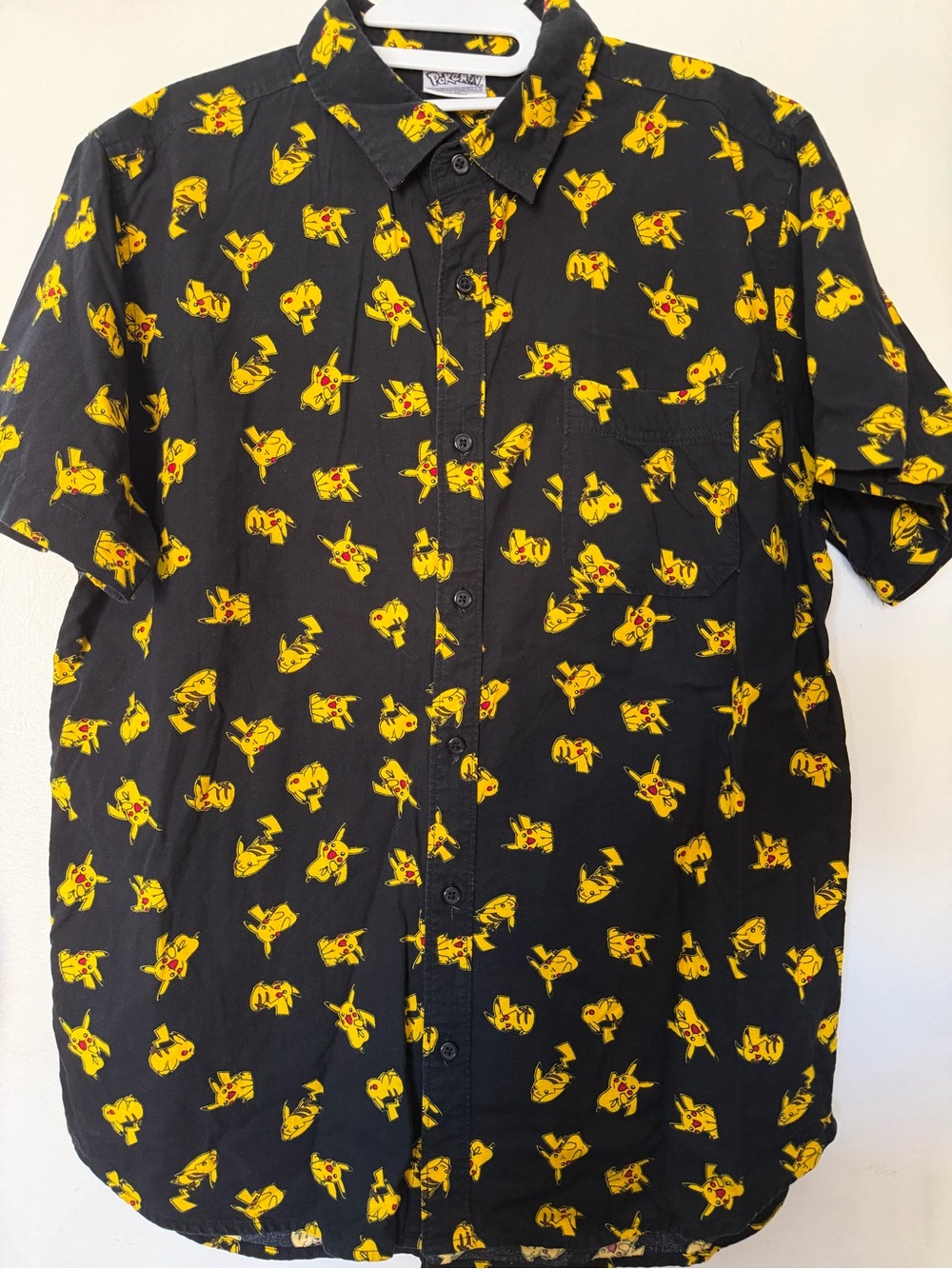 Pokémon Pikachu All Over Print Button Up Shirt LG Anime Streetwear